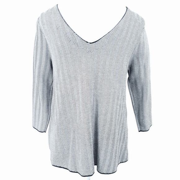 FRNCH Herringbone Swing Top Career Casual Shirt - Picture 3 of 8